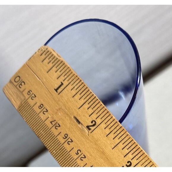 Cobalt Blue Bud Vase Weighted Bottom 8 Inch Tall Tube Vase Gradient Giftware - Picture 6 of 6